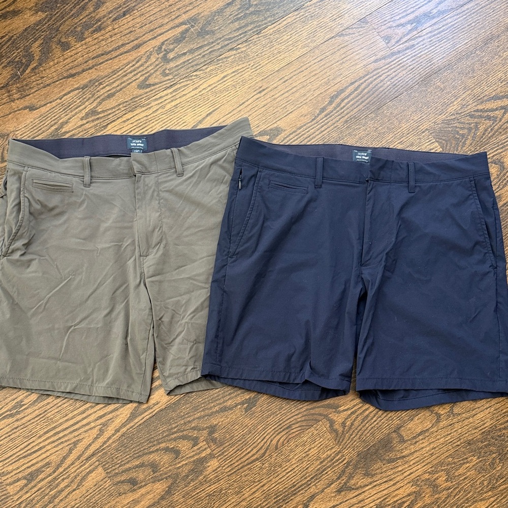 J. Crew Hybrid Shorts in Olive and Navy
